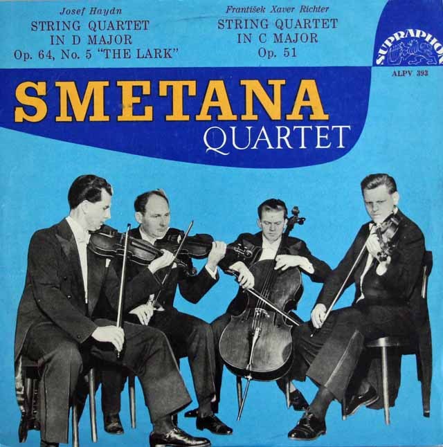 【モノラル】　スメタナ四重奏団のハイドン/弦楽四重奏曲第67番「ひばり」ほか　チェコスロヴァキアSUPRAPHON　2995　LP レコード
