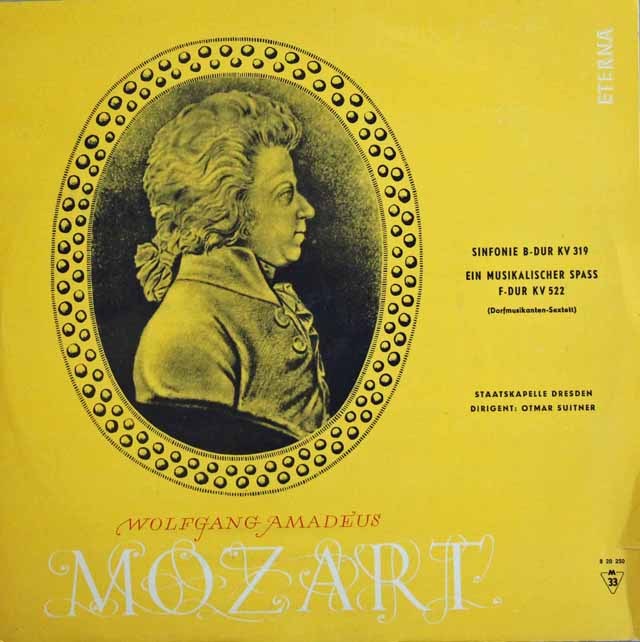 【モノラル】　スウィトナーのモーツァルト/交響曲第33番&「音楽の冗談」　独ETERNA　2995　LP レコード