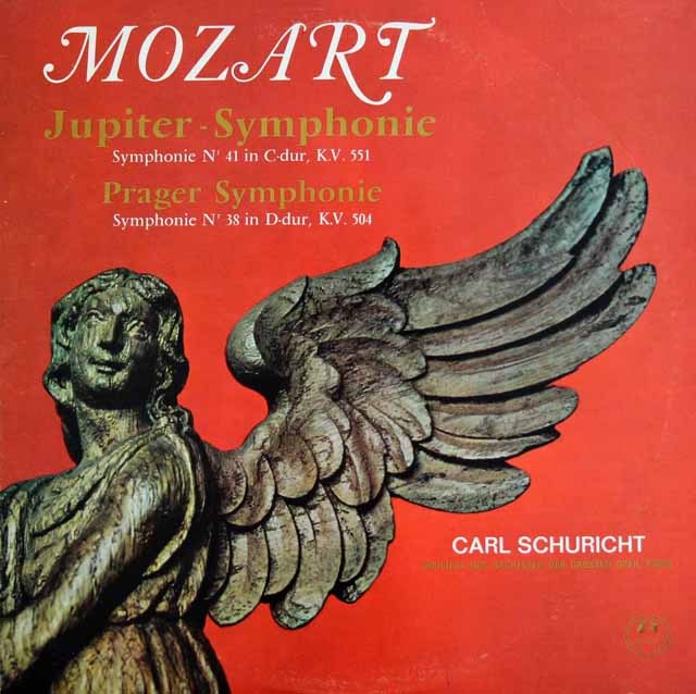 【モノラル】　シューリヒトのモーツァルト/交響曲第41番「ジュピター」&第38番「プラハ」　独Concert Hall　2995　LP レコード