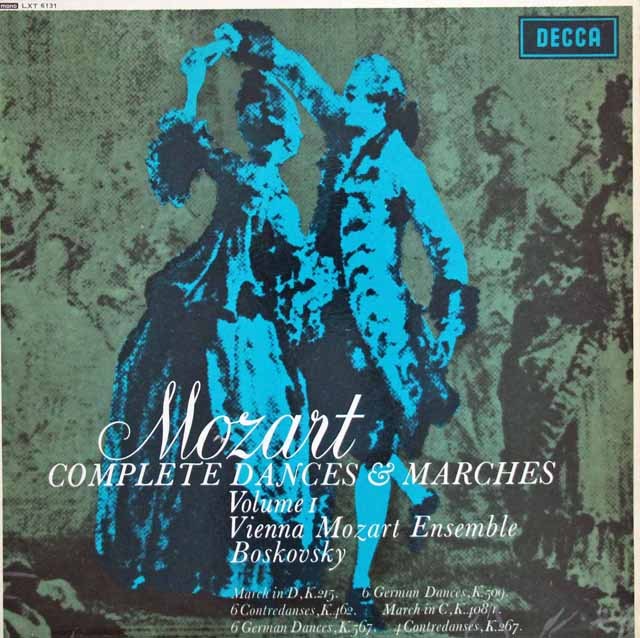 【モノラル】　ボスコフスキーのモーツァルト/「舞曲と行進曲集」（第1巻）　英DECCA　2995　LP レコード