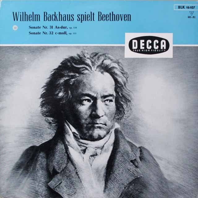 バックハウスのベートーヴェン/ピアノソナタ第31&32番 　独DECCA　2643　LP レコード