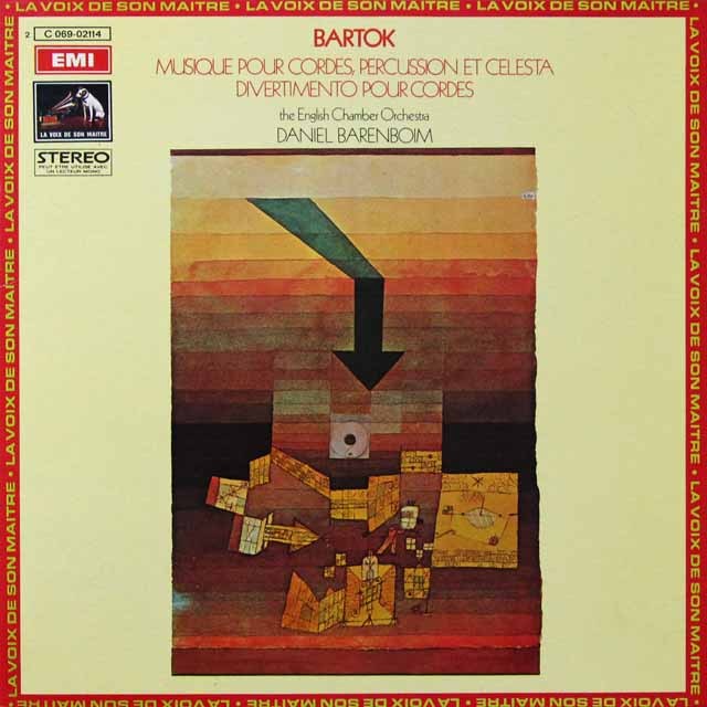 バレンボイムのバルトーク/弦楽器と打楽器とチェレスタのための音楽ほか　仏EMI（VSM）　3704　LP レコード