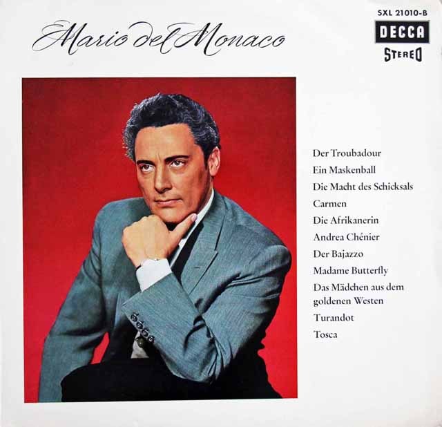 デル=モナコのオペラ名曲集　独DECCA　3001　LP レコード