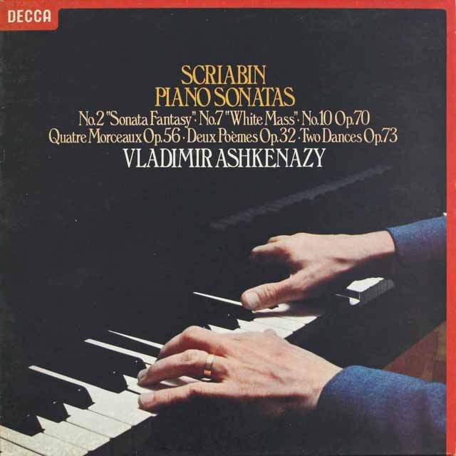 アシュケナージのスクリャービン/ピアノソナタ第2、7、10番ほか　蘭DECCA　3802　LP レコード