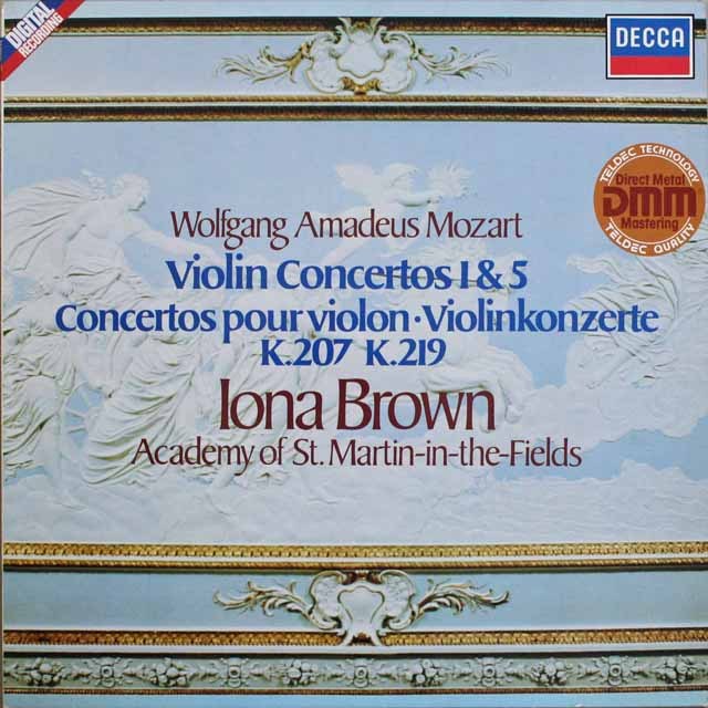 ブラウンのモーツァルト/ヴァイオリン協奏曲第1&5番　独DECCA　2518