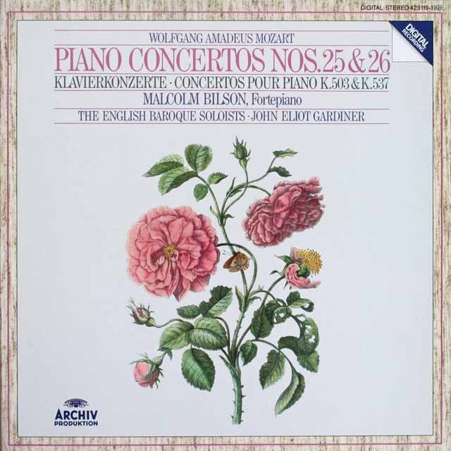 ビルソン、ガーディナーのモーツァルト/ピアノ協奏曲第25、26番　独ARCHIV　2517　LP レコード