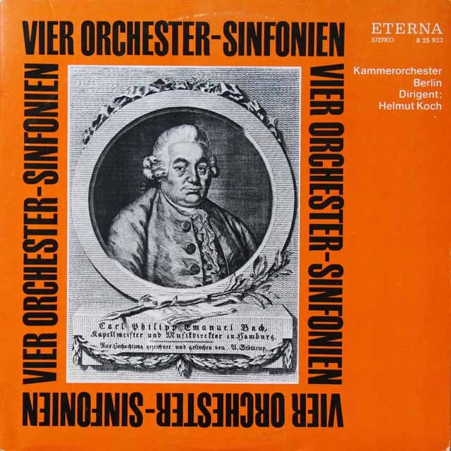 コッホのC.P.E.バッハ/管弦楽のための交響曲集  独ETERNA　3705　LP レコード