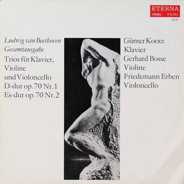 クーツ、ボッセ、エルバンらのベートーヴェン/ピアノ三重奏曲第5、6番　独ETERNA　3705　LP レコード