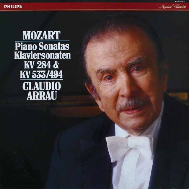 アラウのモーツァルト/ピアノソナタ第6&15番  蘭PHILIPS   2524　LP レコード
