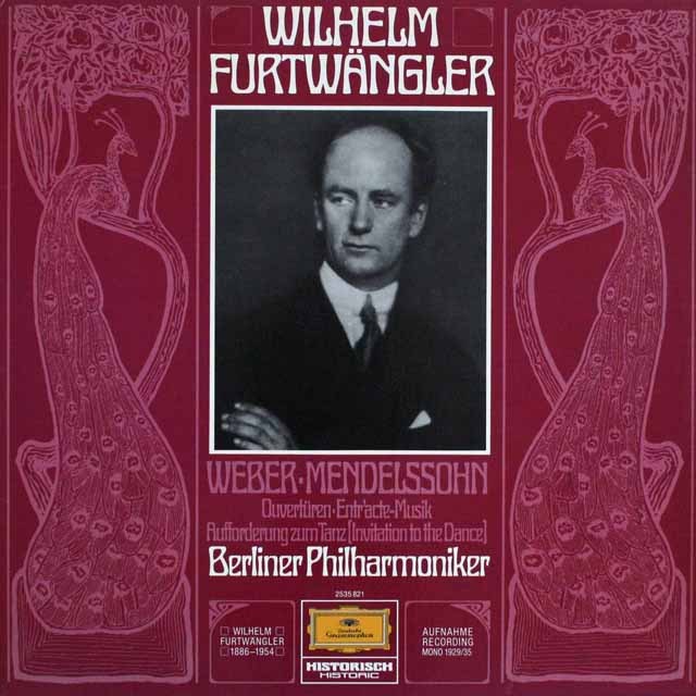 フルトヴェングラーのメンデルスゾーン&ウェーバー/管弦楽名曲集　独DGG    2526　LP レコード