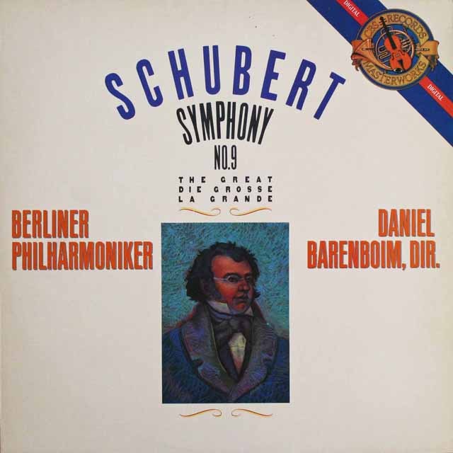 バレンボイムのシューベルト/交響曲第8(9)番「ザ・グレート」　蘭CBS　3809　LP レコード