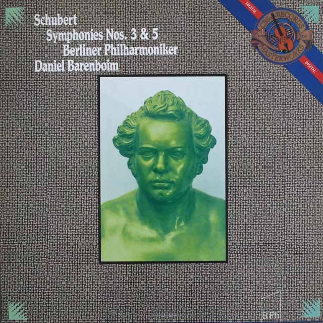 バレンボイムのシューベルト/交響曲第3、5番　蘭CBS　3809　LP レコード
