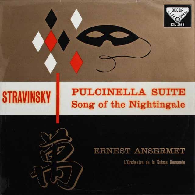 アンセルメのストラヴィンスキー/「プルチネルラ」ほか　 英DECCA   オリジナル盤　LP レコード