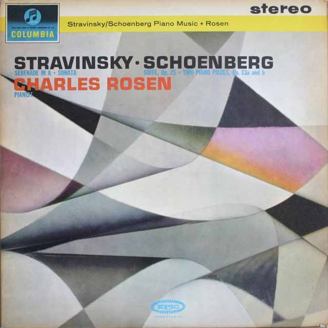 ローゼンのストラヴィンスキー&シェーンベルク/ピアノ作品集　英columbia   2533　LP レコード