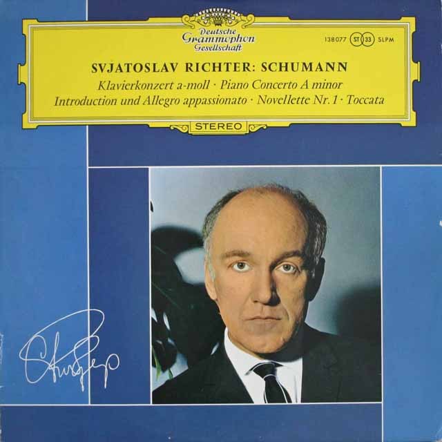 【独最初期盤】リヒテルのシューマン/ピアノ協奏曲ほか　独DGG　3696　LP レコード