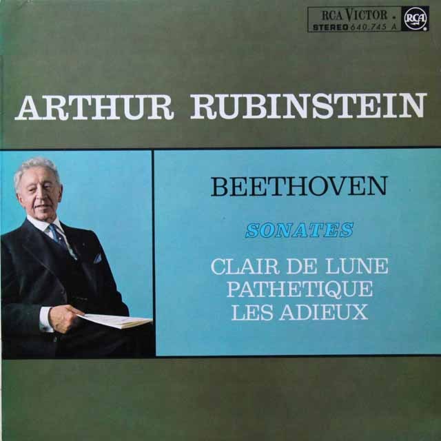 ルービンシュタインのベートーヴェン/「月光」「告別」「悲愴」　仏RCA　2722　LP レコード