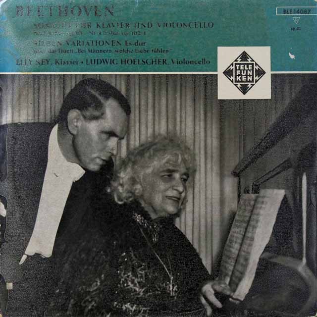ナイ&ヘルシャーのベートーヴェン/チェロソナタ第3&4番　独TELEFUNKEN　2722　LP レコード