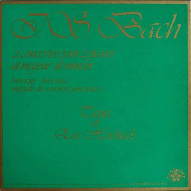 ハイドシェック夫妻のバッハ/2台のピアノの為の協奏曲　仏CASSIOPEE　3696　LP レコード