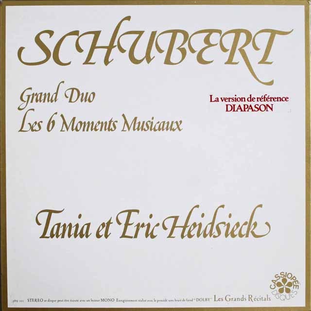 ハイドシェック夫妻のシューベルト/「楽興のとき」ほか  仏CASSIOPEE　3696　LP レコード