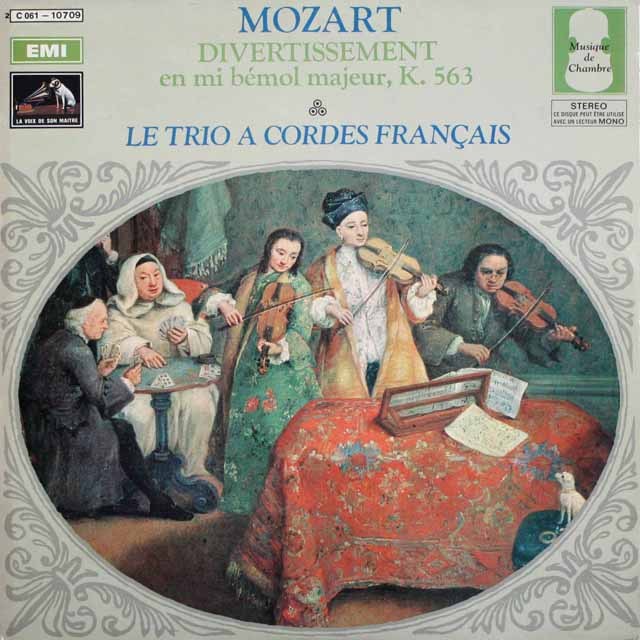 フランス弦楽三重奏団のモーツァルト/「ディヴェルティメント」    仏EMI(VSM)   2534　LP レコード