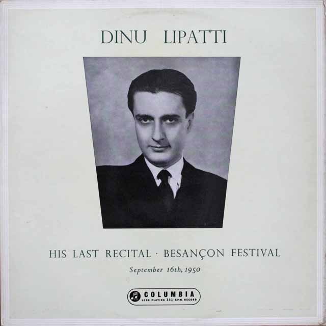 リパッティの「最後の演奏会」 英columbia   2534　LP レコード
