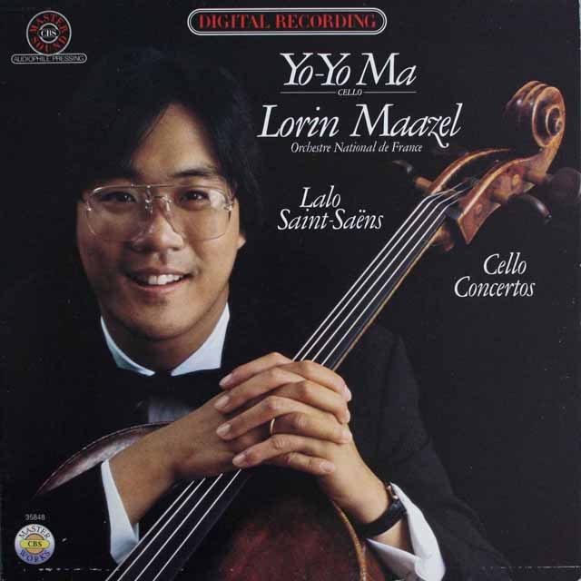 ヨーヨー・マ、マゼールのサン=サーンス/チェロ協奏曲ほか　独CBS　3695　LP レコード