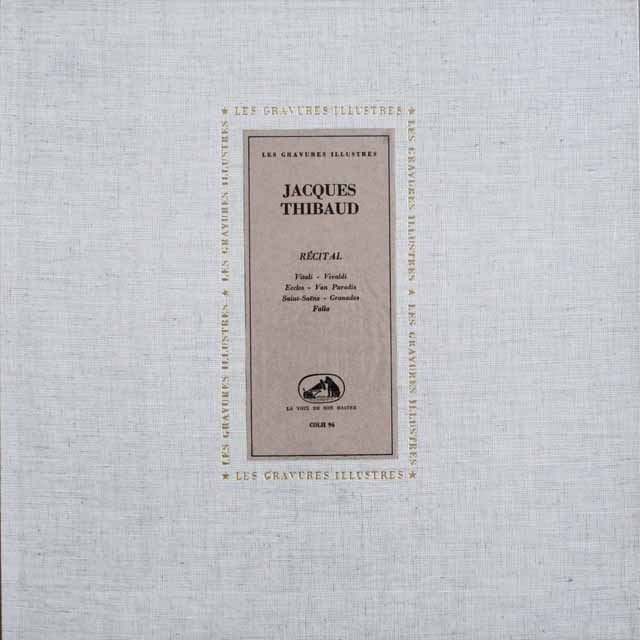 ティボー・ヴァイオリン・リサイタル 仏VSM    2532　LP レコード