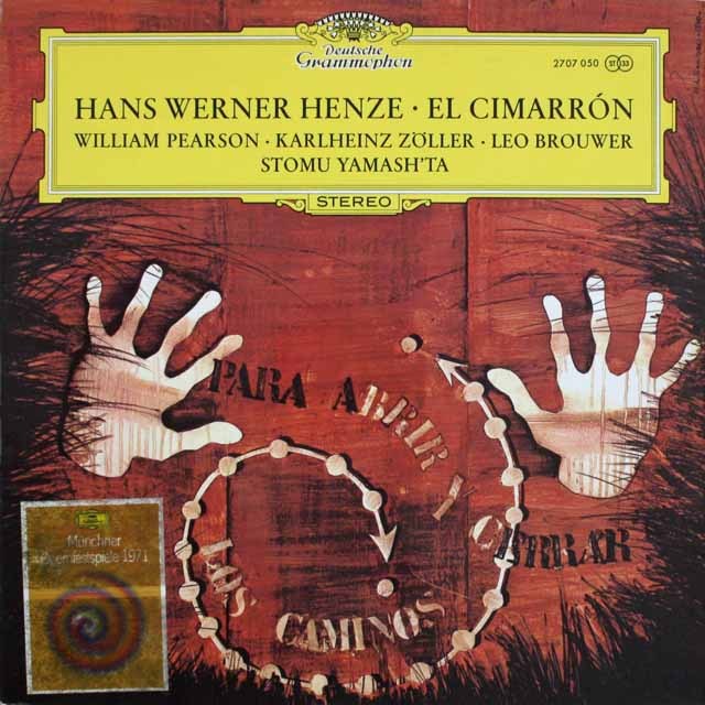 ヘンツェの自作自演/「エル・シマロン」　独DGG　3811　LP レコード