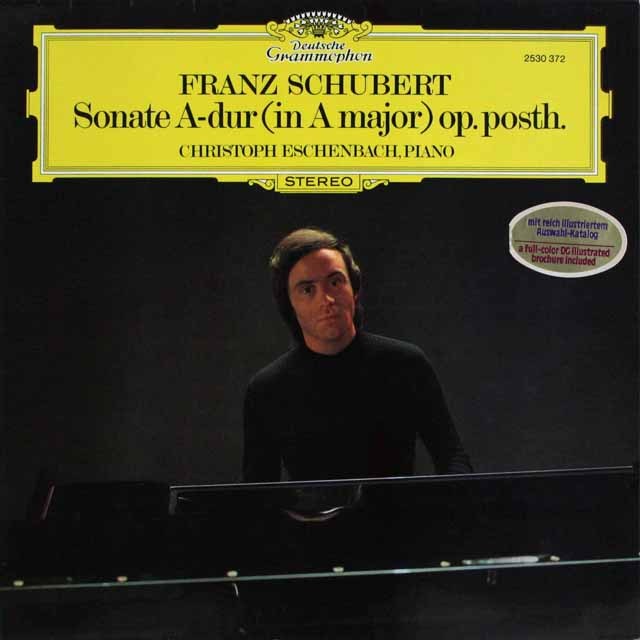 エッシェンバッハのシューベルト/ピアノソナタ第20番　独DGG　3695　LP レコード