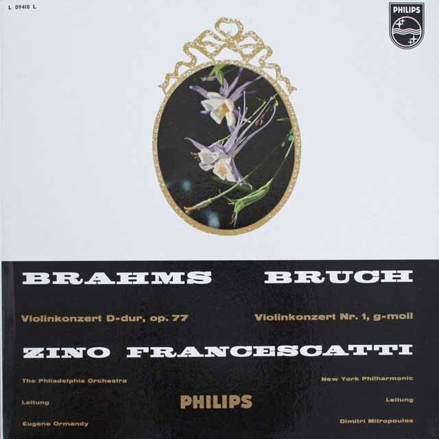 フランチェスカッティのブラームス、ブルッフ/ヴァイオリン協奏曲集　独PHILIPS　2535　LP レコード