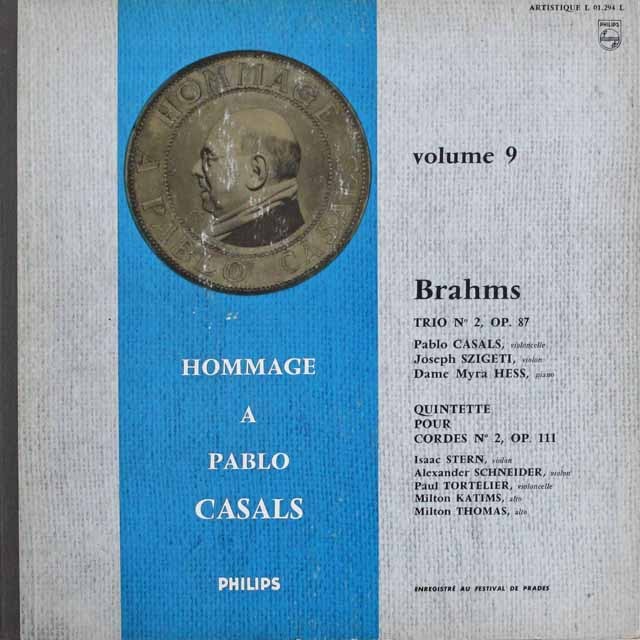 カザルスらのブラームス/ピアノ三重奏曲第2番ほか 　仏PHILIPS 　  2536　LP レコード