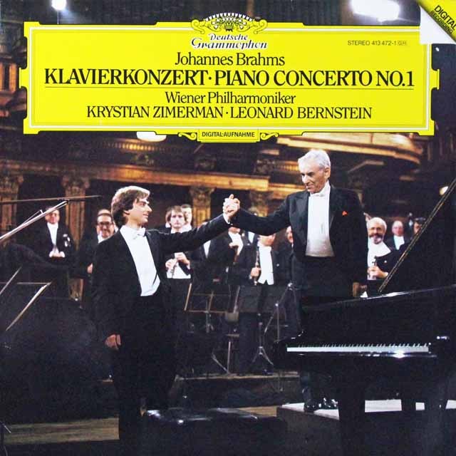 ツィンマーマン、バーンスタインのブラームス/ピアノ協奏曲第1番　独DGG　3518　LP レコード