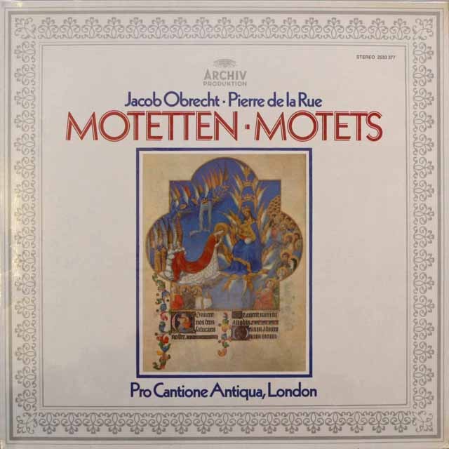 【未開封】　ターナーのオブレヒト、ド・ラ・リュー/モテット集 独ARCHIV　3613　LP レコード
