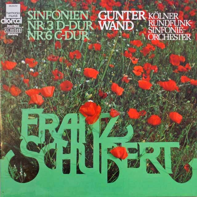 ヴァントのシューベルト/交響曲第3、6番　独HM　3693　LP レコード