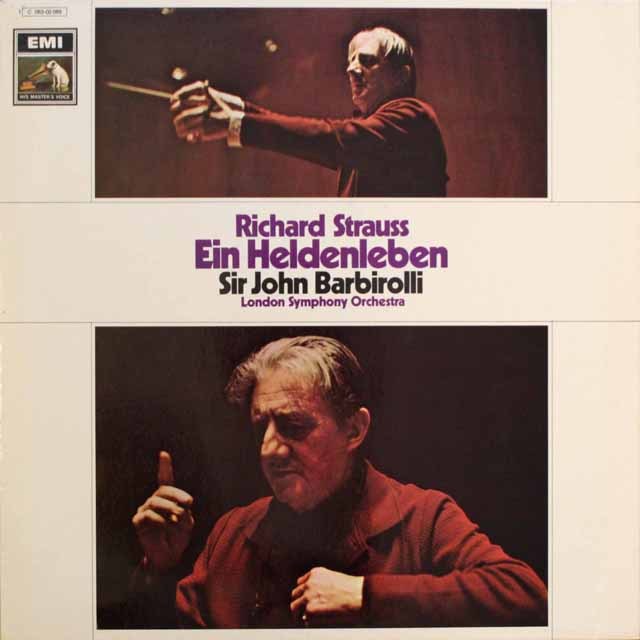 バルビローリのR.シュトラウス/「英雄の生涯」　独EMI　3693　LP レコード