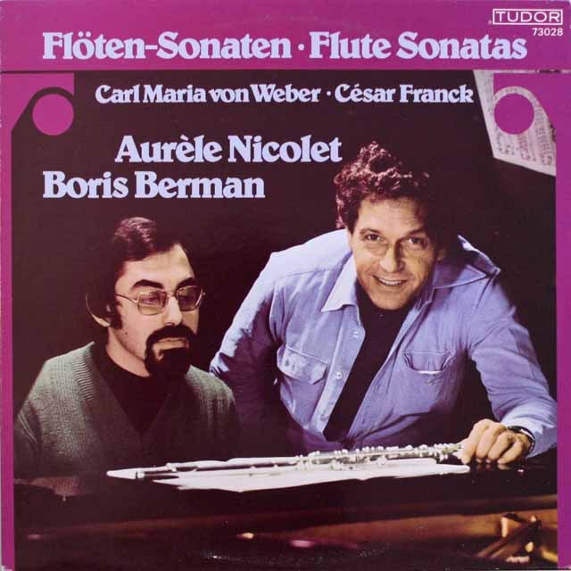 ニコレのフルートソナタ集   スイス：チューダー   2542　LP レコード