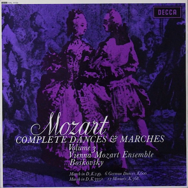 ボスコフスキーのモーツァルト/「舞曲と行進曲全集」（3）　英DECCA　3521　LP レコード