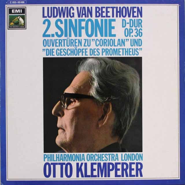 クレンペラーのベートーヴェン/交響曲第2番ほか　独EMI　3693　LP レコード