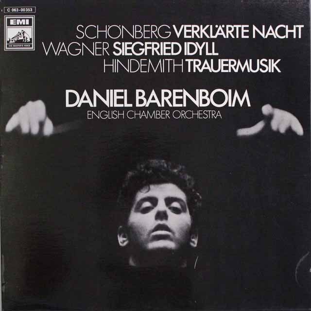 バレンボイムのシェーンベルク/「浄夜」ほか　独EMI　3693　LP レコード