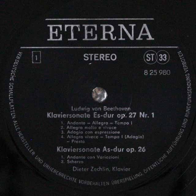 LP レコード ツェヒリンのベートーヴェン/ピアノソナタ「月光」ほか 独
