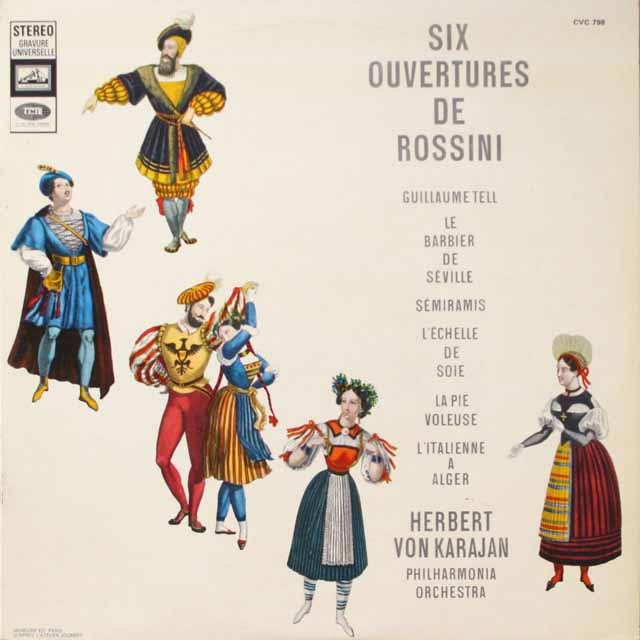 カラヤンのロッシーニ/序曲集　仏EMI(VSM)  2618　LP レコード