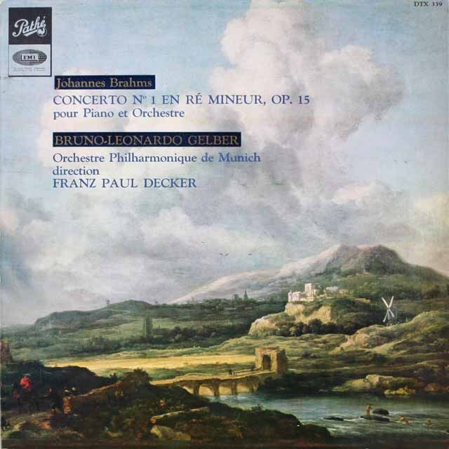 ゲルバーのブラームス/ピアノ協奏曲第1番　仏EMI（VSM）　3798　LP レコード