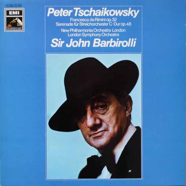 バルビローリのチャイコフスキー/幻想曲「フランチェスカ・ダ・リミニ」ほか　独EMI　3691　LP レコード