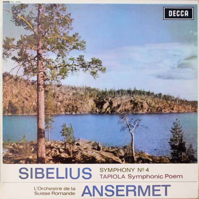 アンセルメのシベリウス/交響曲第4番ほか　英DECCA　3691　LP レコード