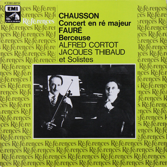 ティボー、コルトーらのショーソン/協奏曲ほか　仏References（VSM）　3606　LP レコード