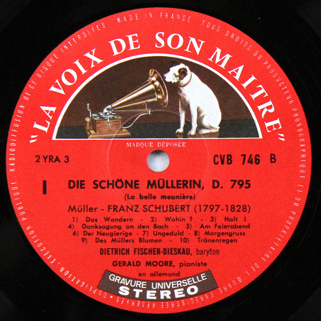 LP レコード F-ディースカウのシューベルト/「美しき水車小屋の娘」