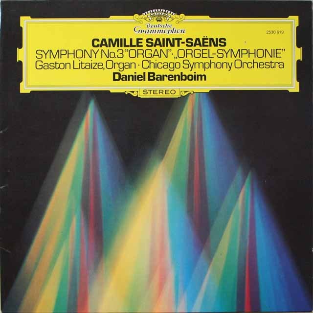 バレンボイムのサン=サーンス/交響曲第3番「オルガンつき」　独DGG　2603　LP レコード