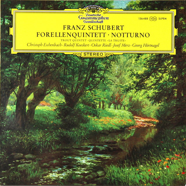 エッシェンバッハ、ケッケルト四重奏団のシューベルト/「ます」　独DGG　3605　LP レコード