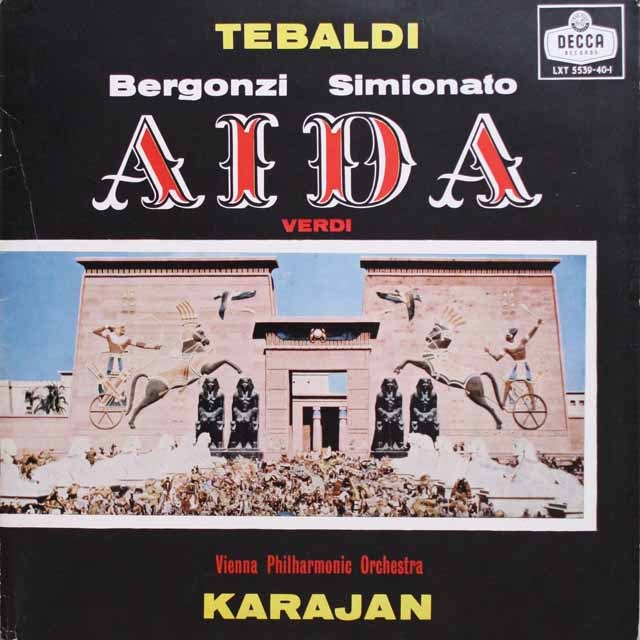 カラヤンのヴェルディ/「アイーダ」　英DECCA　モノラル　2604　LP レコード