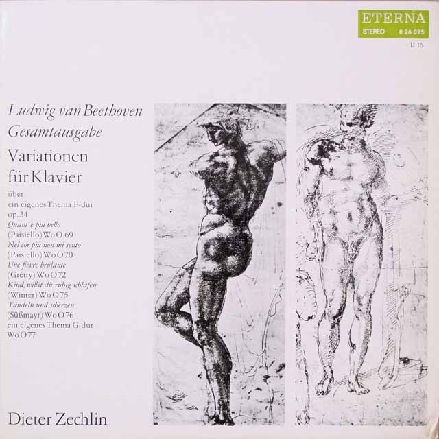 ツェヒリンのベートーヴェン/創作主題による6つの変奏曲ほか　独ETERNA　3797　LP レコード